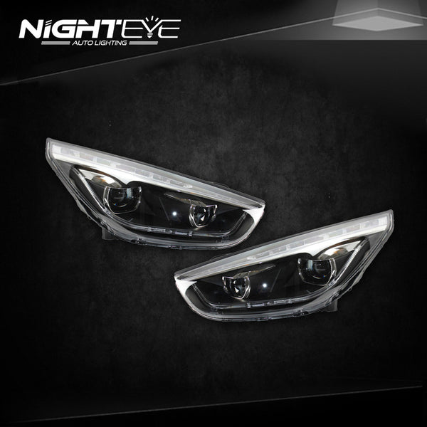 NightEye Hyundai IX35 Headlights LED DRL Bi Xenon Lens High